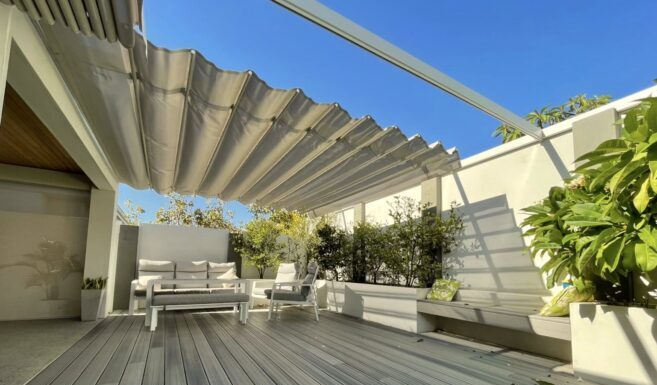 Kenlow Patio Shayd, a foldable outdoor shade solution